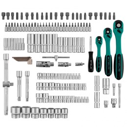 Stels Набор инструментов, 1/4", 3/8", 1/2", Cr-V, S2, усиленный кейс, 151 предмет 14114