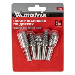 Matrix Набор шарошек по дереву 5 шт 70499