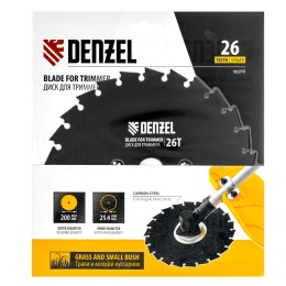 Denzel Диск для триммера c долотообразной формой зуба, 200 х 25,4 26 зубов 96379