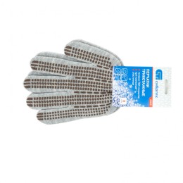 Сибртех Перчатки трикотажные, акрил, ПВХ гель, "Протектор", серая туча, оверлок Россия 68662