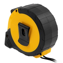 Denzel Рулетка 10м х 25мм, двухкомп. корпус, кнопка-пауза// 31545