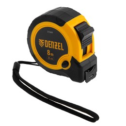 Denzel Рулетка 8м х 25мм, двухкомп. корпус, кнопка-пауза// 31544
