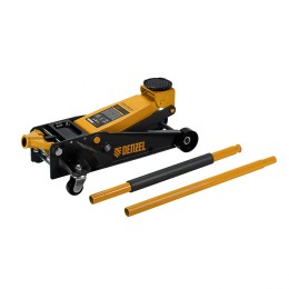 Denzel Домкрат гидравлический подкатной 3 т, с фиксатором, быстрый подъем, 135-480 мм, профессиональный 51138