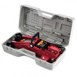 Sparta Домкрат гидравлический подкатной, 2 т, h подъема 125-300 мм, в пластиковом кейсе 510085