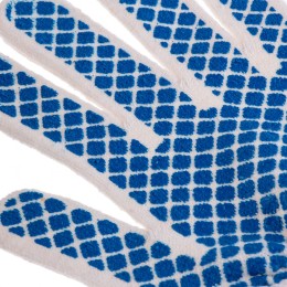 Сибртех Перчатки х/б, ПВХ покрытие, "Шахматный облив", 5 пар в упаковке, 10 класс Россия 67812