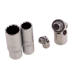 Stels Набор инструментов, 1/2, 1/4, CrV, 12 гранные головки, пластиковый кейс, 76 предметов 14116