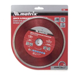 Matrix Диск алмазный, отрезной сплошной, 180 х 25.4 мм, мокрая резка Professional73188