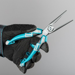 Gross Длинногубцы прямые 205 мм, трехкомпонентные рукоятки 17171