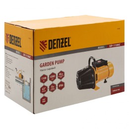 Denzel Садовый поверхностный насос GP1100C, 1100 Вт, 4500 л/ч, подъем 46 м, чугун 97203