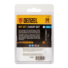 Denzel Бита SL6,0х50, сталь S2, шестигранный профиль, 10 шт. Е 6,3 11660