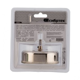 Сибртех Сверло по керамической плитке и стеклу, 90 х 55 мм, шестигранный хвостовик, с центрующим сверлом 72731