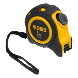 Denzel Рулетка 5м х 25мм, обрезиненный корпус, автоматическая фиксация 31552