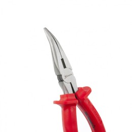 Matrix Длинногубцы изогнутые Econom, 160 мм, шлифованные, пластмассовые рукоятки 17494