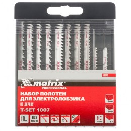 Matrix Набор полотен для электролобзика по дереву, 10 шт, T-SET1007 78249