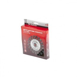 Matrix Щетка для УШМ 125 мм, М14, плоская, крученая проволока 0.5 мм 74640