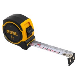 Denzel Рулетка 5м х 25мм, двухкомп. корпус, магнитный обрезиненный зацеп// 31532