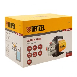 Denzel Садовый поверхностный насос GP 1000Х, 1000 Вт, 3500 л/ч, подъем 44 м, нержавейка 97202