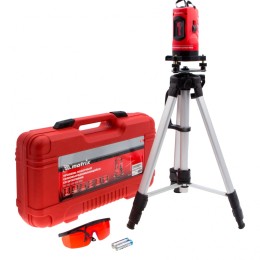 Matrix Уровень лазерный самовыравнивающийся, 150 мм, штатив 1150 мм, набор в пластиковом кейсе 35033