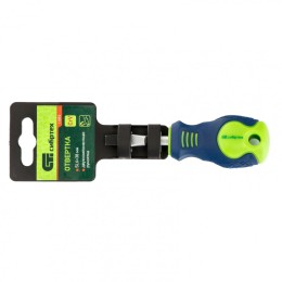 Сибртех Отвертка, SL6 х 38 мм, CrV, двухкомпонентная рукоятка 11853