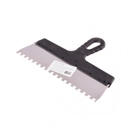 Sparta Шпатель из нержавеющей стали, 300 мм, зуб 8 х 8 мм, пластмассовая ручка 85144