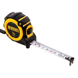 Denzel Рулетка 3м х 16мм, автоматич. фиксац., нейлон. покрытие, магнит. зацеп, двухстор. разметка// 31520