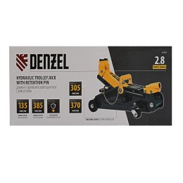 Denzel Домкрат гидравлический подкатной с фиксатором, 2,8 т, 135-385 мм 51155