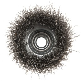 Denzel Щетка для УШМ, 75 мм, "Чашка", витая нержавеющая проволока 0.3 мм, М14 746043