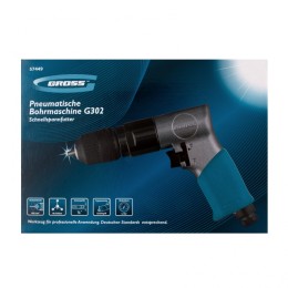 Gross Дрель пневматическая G302, 3/8, 1800 об/мин, патрон 10 мм 57449