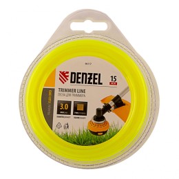 Denzel Леска для триммера, квадрат 3 мм х 15 м, блистер Flex cord 96117