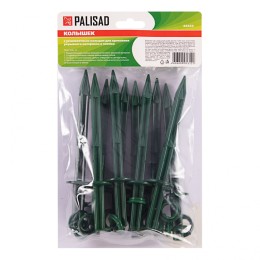 Palisad Колышек 20 см, с кольцом для крепления пленки, 10 шт в упаковке, зеленый 64433