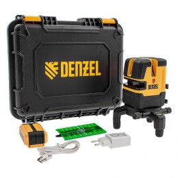 Denzel Лазерный уровень LX 06 Green, 30 м, 520 нм, аккумулятор Li 5200 mAh, резьба 5/8" 35072