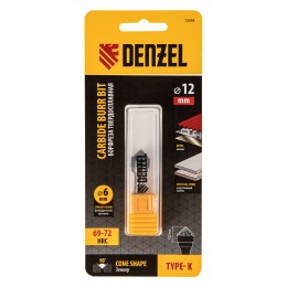 Denzel Борфреза по металлу твердосплавная, зенкер 90 град., тип-K, 12 мм// 72058