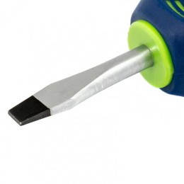 Сибртех Отвертка, SL6 х 38 мм, CrV, двухкомпонентная рукоятка 11853