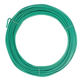Сибртех Проволока для подвязки, стальная в ПВХ (зеленый) 25 м, внутр. 1.6 мм / внеш. 3 мм 64380