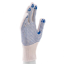 Сибртех Перчатки х/б, ПВХ покрытие, "Точка", 7 класс Россия 67774