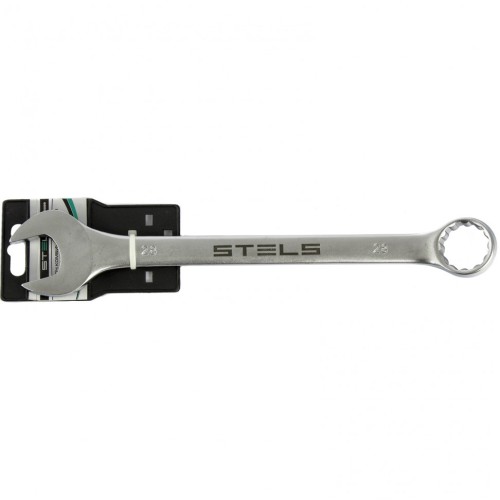 Ключ комбинированный, 28 мм, CrV, матовый хром Stels 15229