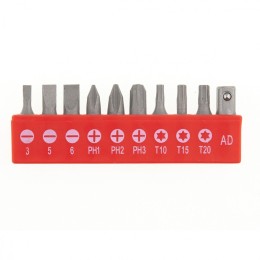 Matrix Отвертка с набором бит, 11 шт, Fusion, CrV, трехкомпонентная рукоятка "Anti slip" 11453