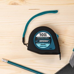 Gross Рулетка "Ergonomisch",10 м x 25 мм,магнитный обрезиненный зацеп 31105