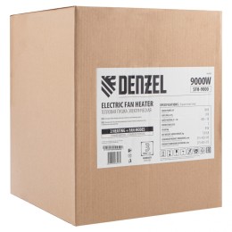 Denzel Тепловая пушка SFH-9000, 400 В, 850 м3/ч, вентилятор 3 режима, 6000/9000 Вт 96439