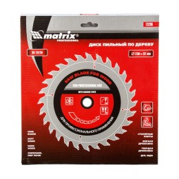 Matrix Пильный диск по дереву, 230 х 32 мм, 36 зубьев, кольцо 30/32 Professional73296