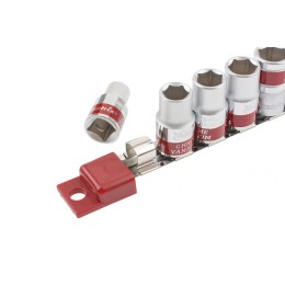 Matrix Набор торцевых головок 1/2", 6 гранные, CrV, 10-22мм, 10 штук 13557