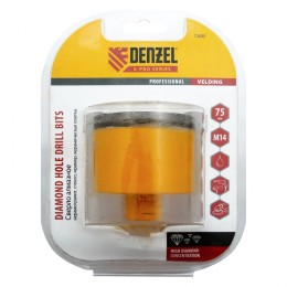 Denzel Сверло алмазное по керамограниту, 75 мм, мокрая резка, М14 72695
