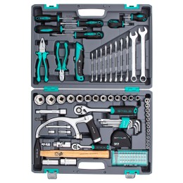 Stels Набор инструментов, 1/2, 1/4, CrV, пластиковый кейс 98 предметов 14111