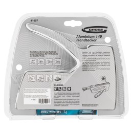 Gross Степлер мебельный (Aluminium 140), алюминиевый корпус, регулятор удара, тип скобы 140, 300, 6-14 мм 41007