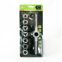 Сибртех Набор плашек М3-М12, 8 предметов 77309