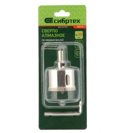 Сибртех Сверло по керамической плитке и стеклу, 38 х 55 мм, шестигранный хвостовик, с центрующим сверлом 72719