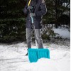 Лопата для уборки снега пластиковая Luxe, 540 х 375 х 1520 мм, стальной черенок, Palisad 615685