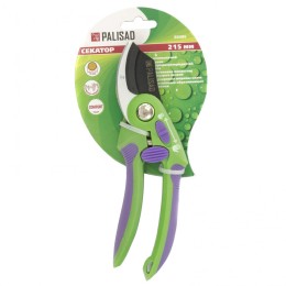 Palisad Секатор с наковальней, 215 мм, регулировка захвата, двухкомпонентные рукоятки, 60486