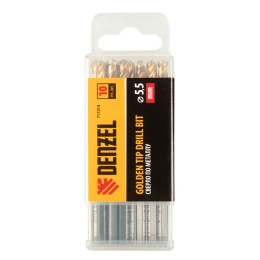 Denzel Сверло по металлу, 5,5 мм, HSS-Tin, Golden Tip, 10 шт. 717214