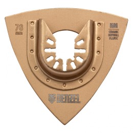 Denzel Насадка для МФИ шлифовальная дельтавидная, HM, по плитке и дереву, 78 мм 782323